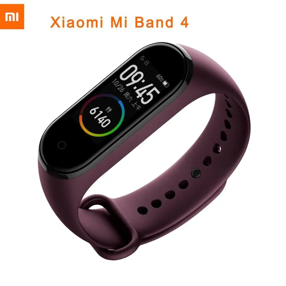 Оранжевый Xiaomi mi-браслет 4 Music Smart mi Band 4, фитнес-браслет с частотой сердечных сокращений 135 мА/ч, цветной экран, Bluetooth 5,0,, новинка - Цвет: Оранжевый