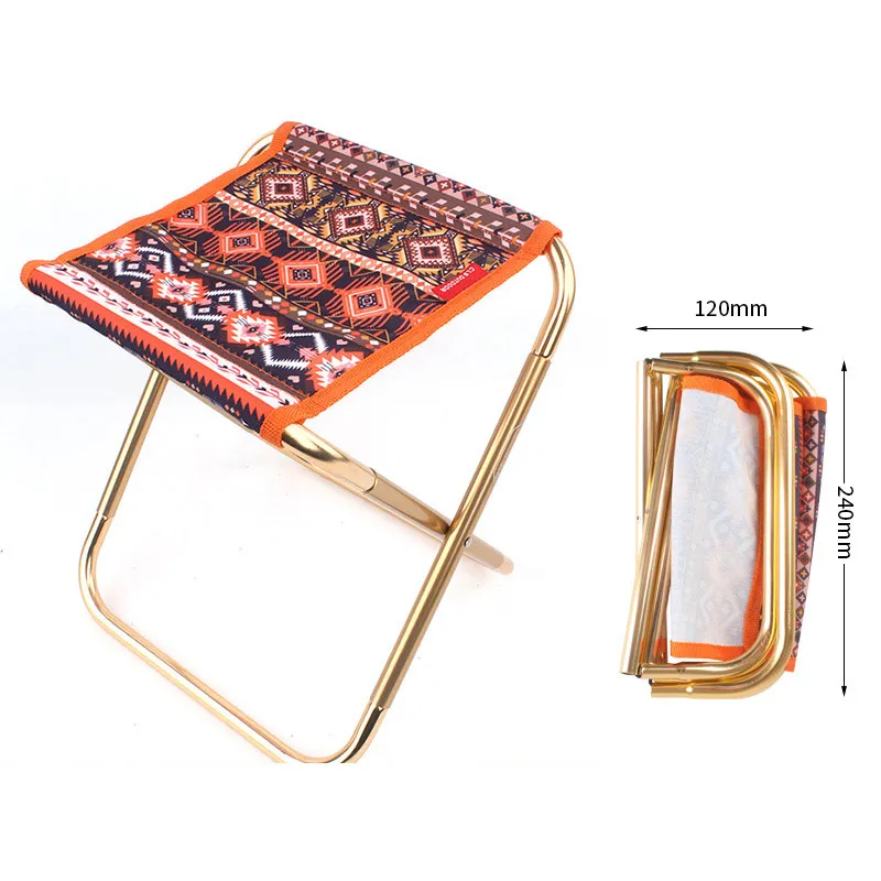 

Fishing Chair Fishing Stool Camping Outdoor Folding Aluminum Alloy Barbecue Chair Camping Outdoor Foldable Comfortable Chair