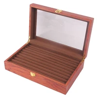 rosewood cufflink case ring storage organizer luxury mens jewelry box for cufflinks