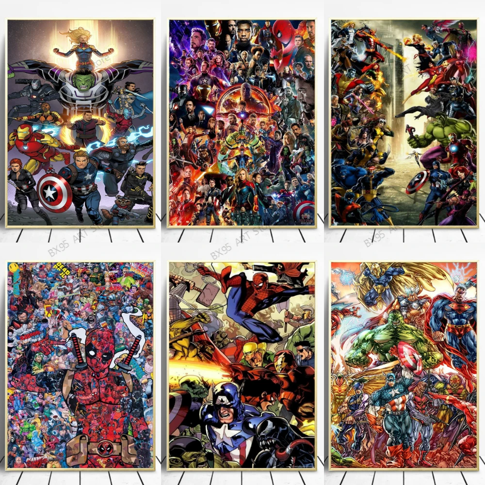 

Marvel Мстители, холст, живопись, Капитан Америка, Железный человек, плакат, принты, стены, фотографии для гостиной, Декор для дома