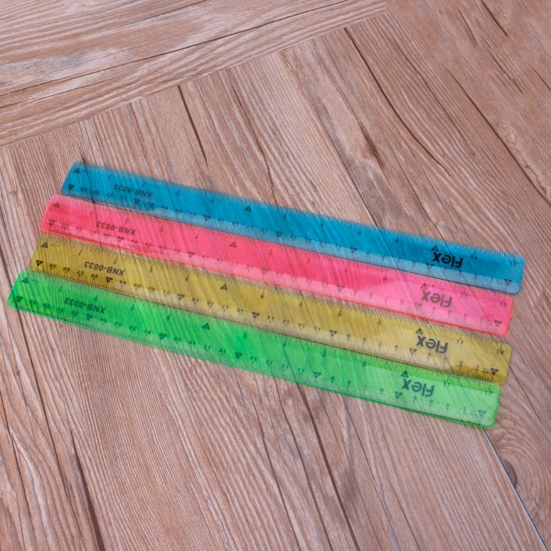

Soft 30cm Ruler Multicolour Flexible Creative Stationery Rule School Supply