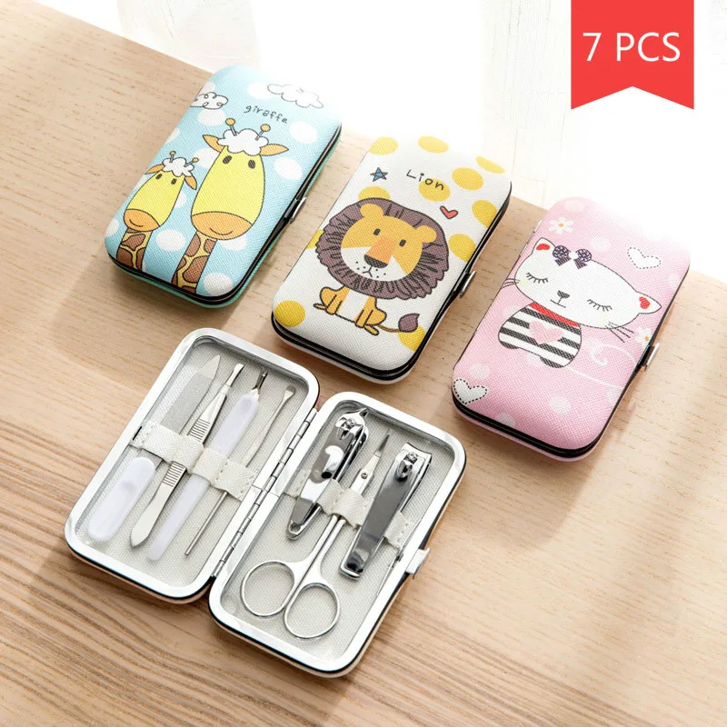 7 шт./компл. дети маникюрный набор для стрижки с Нержавеющая сталь ногтей
