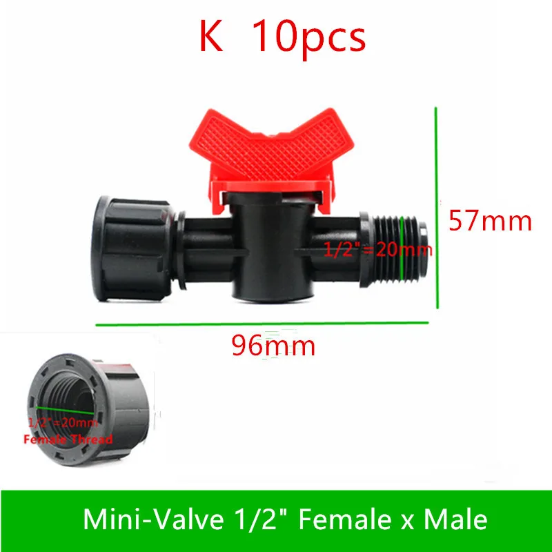 10 шт. мини клапан с бородкой 1/2 дюйма 3/4 x 16 мм фитинги бородками для теплиц