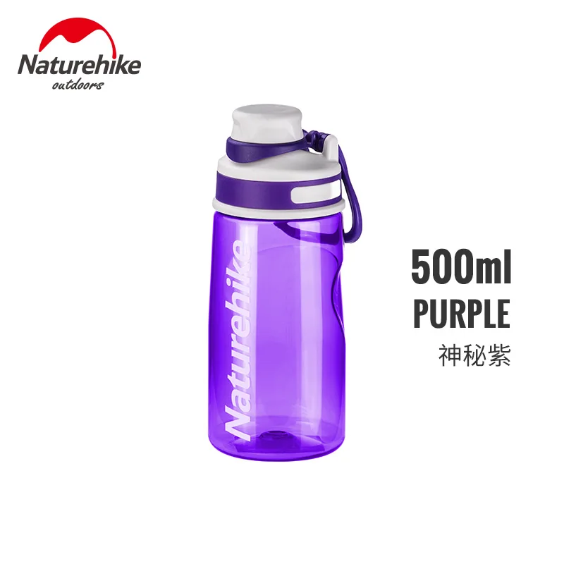 500ml purple Naturehike бутылка для воды 500 мл 700 мл пластиковая посуда для напитков Тур Спорт на открытом воздухе школа герметичная печать Тыква скалолазание бутылки для воды - Цвет: 500ml purple