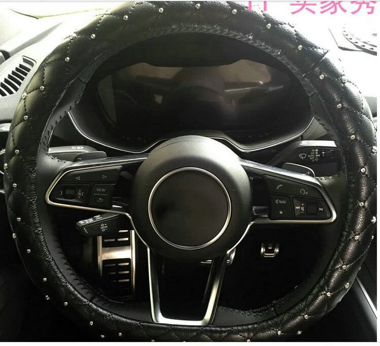 Автомобиль из натуральной кожи с камнями рулевое колесо Крышка для audi TT D форма