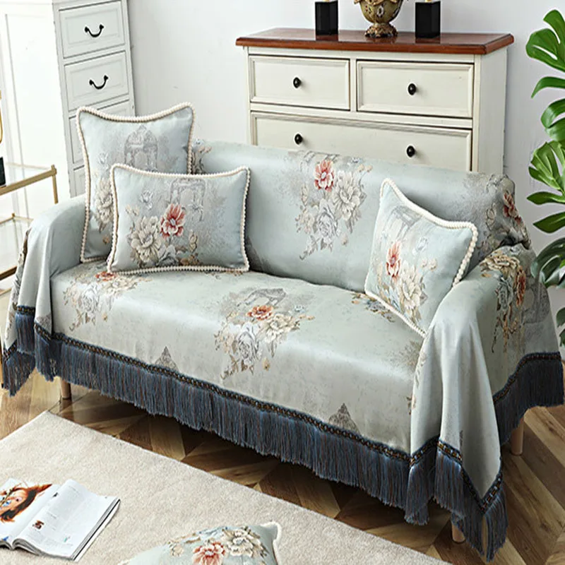 Одеяло для кровати жаккардовое нескользящее универсальное одеяла с кисточками |