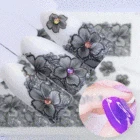 Лидер продаж 2021, черная наклейка для ногтей с водяным знаком, наклейка для ногтей, наклейка для ногтей, сексуальная черная форма Кружева, декоративная наклейка для ногтей