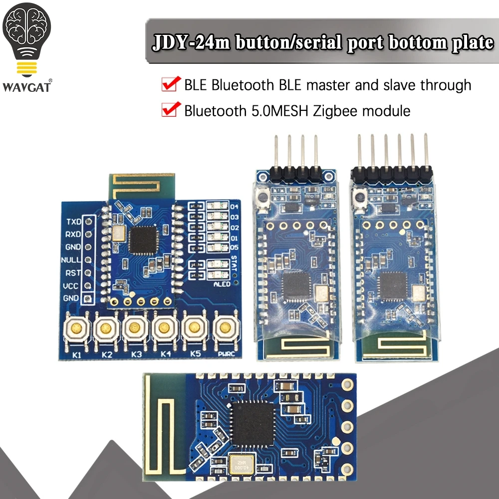 JDY-24M модуль Zigbee с Bluetooth 5 0 MESH BLE JDY-24 Master Slave через базовую пластину кнопками |