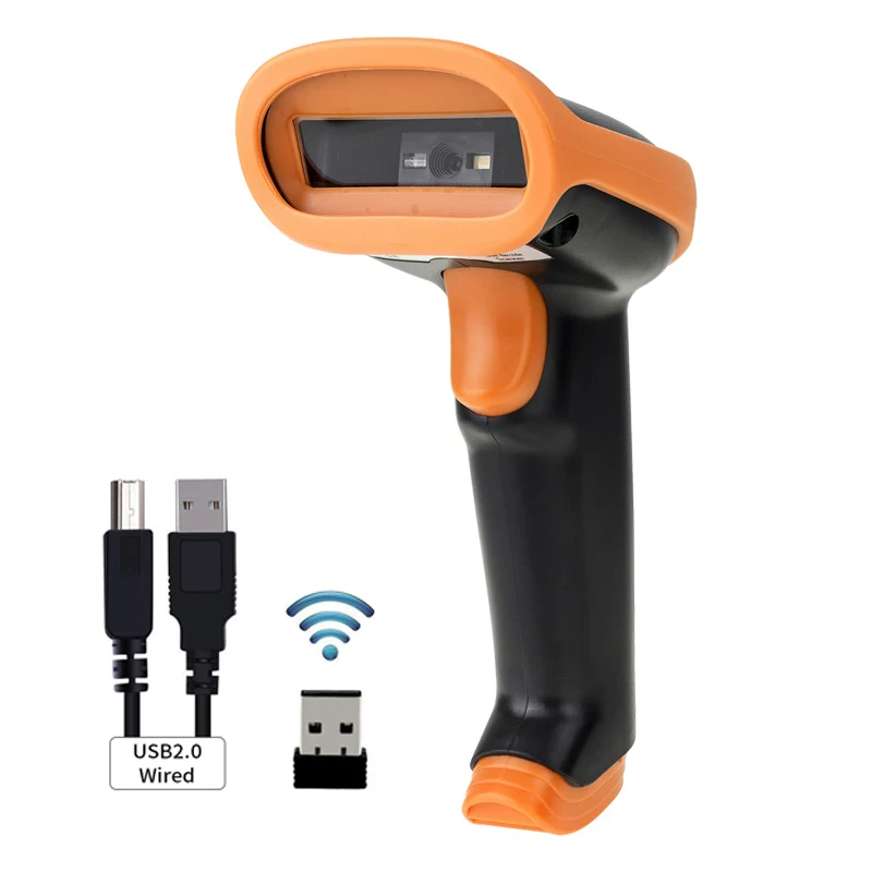 Автоматический 2D беспроводной сканер QR штрих-кода KEFAR PDF417 2 4G USB считыватель