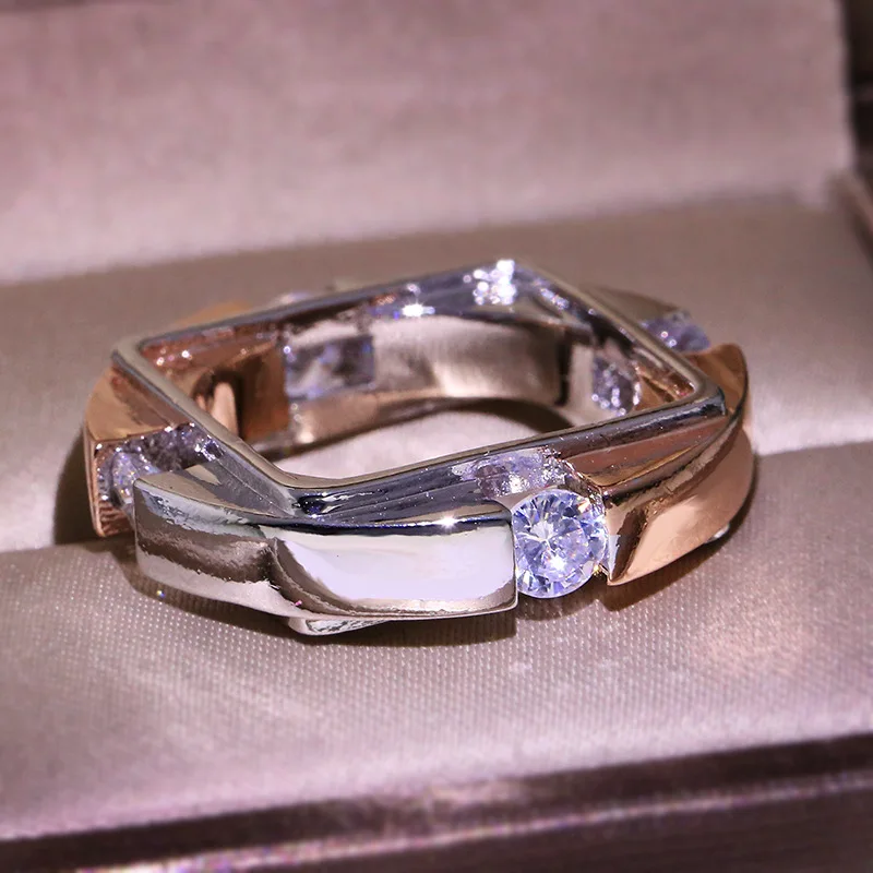 Женский новый дизайн современное Золотое серебряное круглое циркониевое кольцо