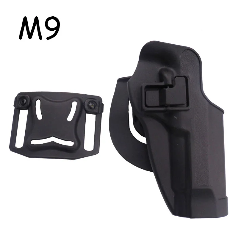 Black M9 Тактическая страйкбольная кобура для оружия Glock 17 19 Colt 1911 Beretta M9 Sig P226 чехол для пистолета с правой рукой военные охотничьи принадлежности - Цвет: Black M9