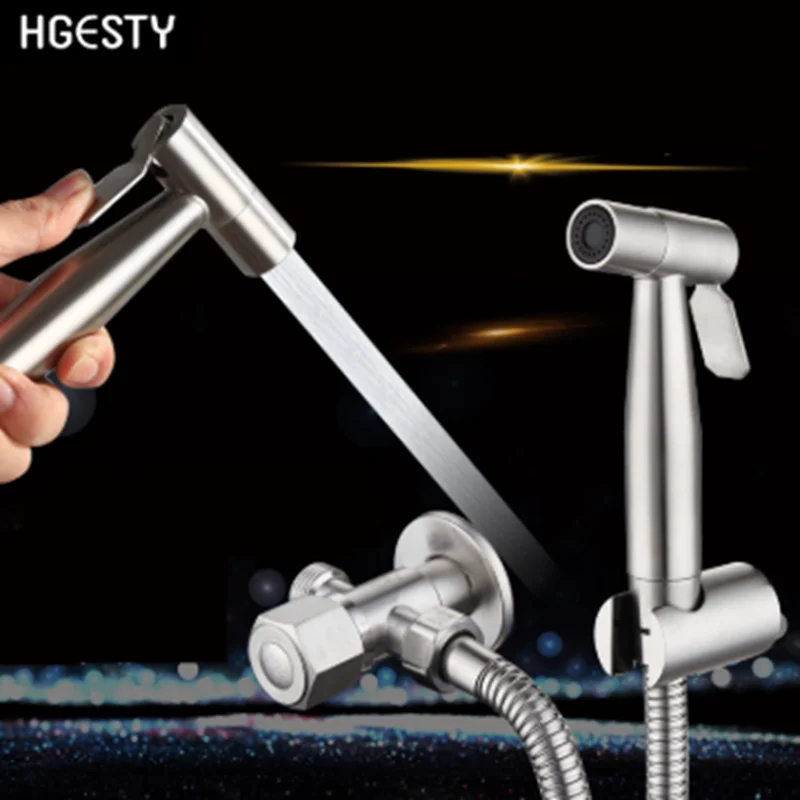 

Hand Held Toilet Stainless Steel Bidet Faucet Sprayer Bidet Set Sprayer Toilet Spray For Bathroom Self Cleaning Shower Head