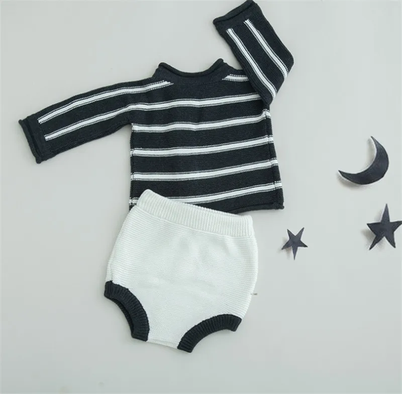 Детские трикотажные шорты pudcoco из двух предметов на осень и зиму с длинным