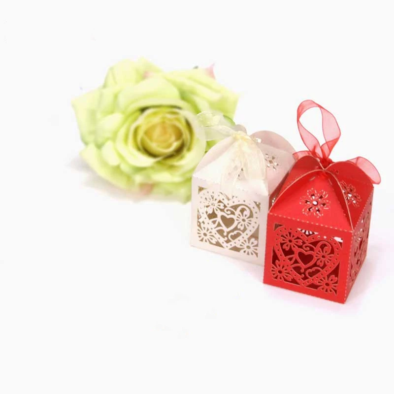 5 шт. День рождения Любовь Сердце Лазерная вырезанная выдалбливают сувениры