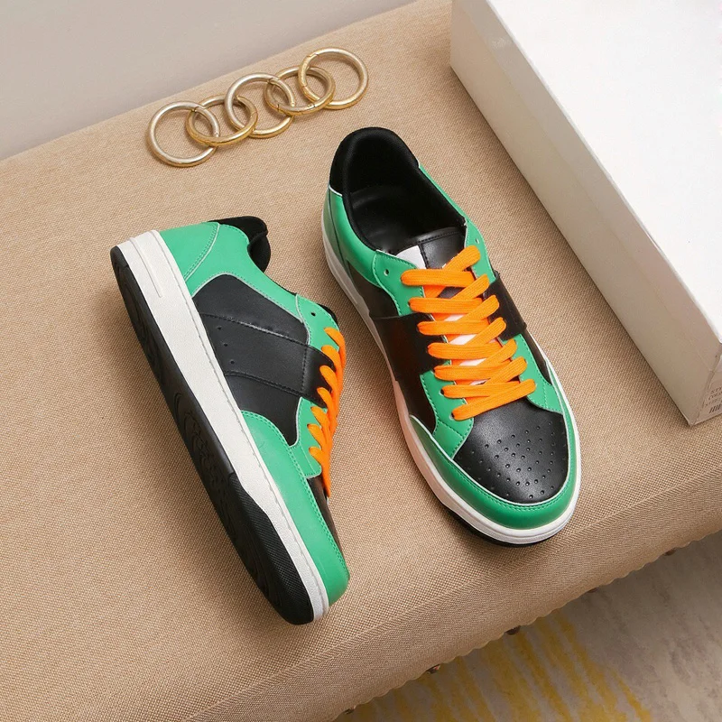 

High quality men's sports shoes leather luxury brand sports shoes flat breathable fashion sports shoesz