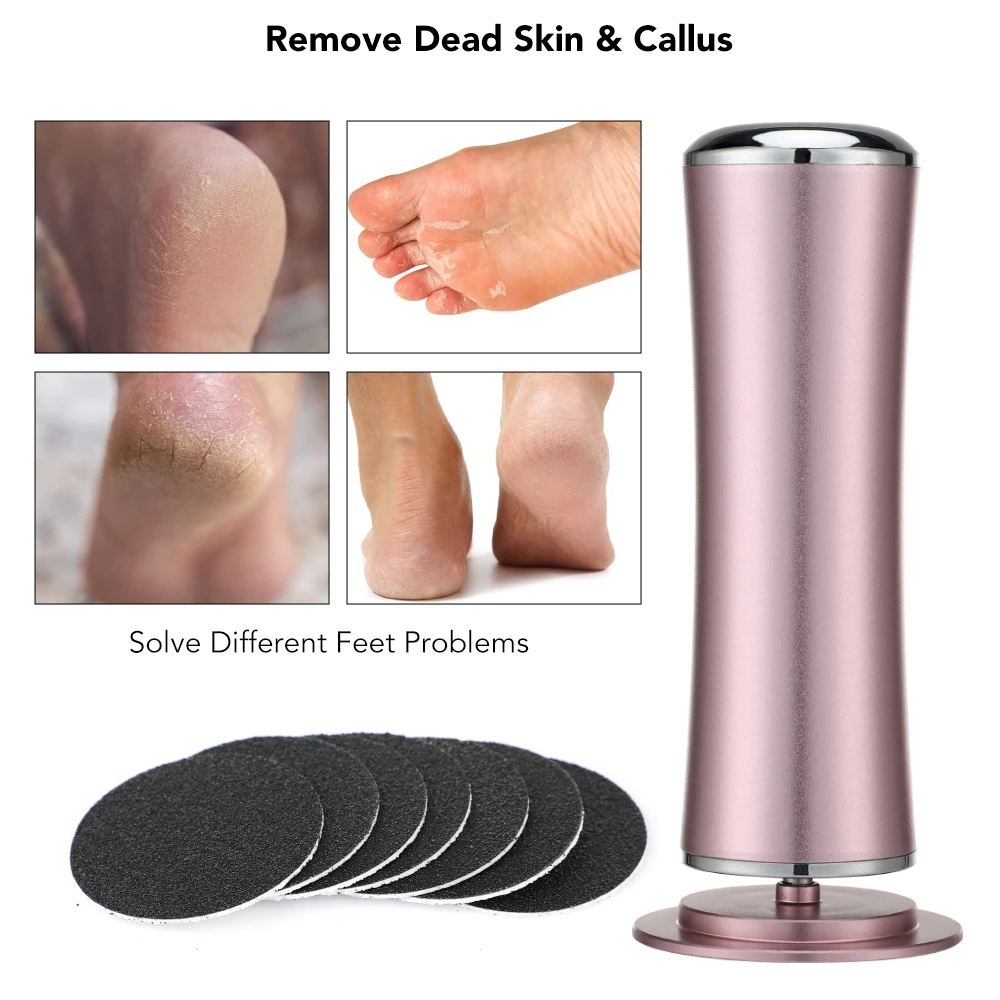 

Electric Foot Grinding Skin Hard Rupture Skin Trimmer Dead Skin Foot Pedicure Care Tool Callus Remover & Replacement Sandpaper