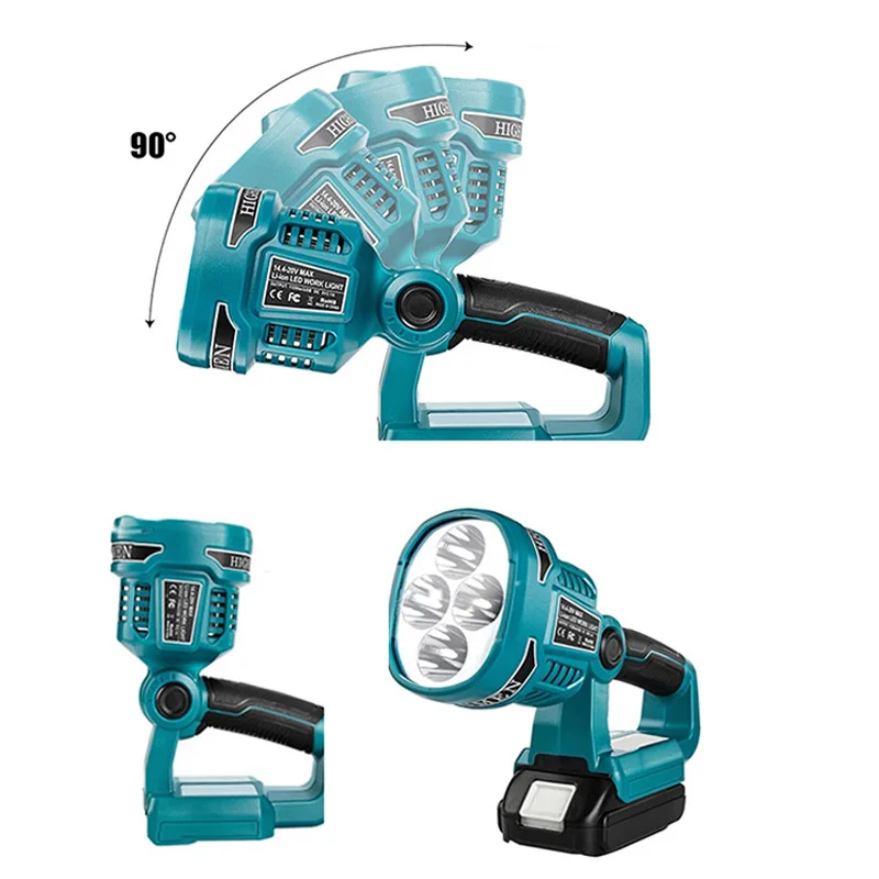 구매 휴대용 랜턴 작업 조명, 마끼다 리튬 이온 배터리 손전등 스포트라이트 야외 비상 조명 LED 램프 12W 18V