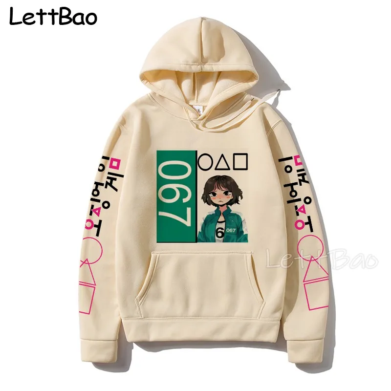 

Squid Game 067 Oversize Sweaters Korean Fashion Kawaii Clothes Sweatshirt for Men Women's Winter Jacket Long Sleeve Warm Hoody