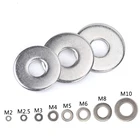 Плоская шайба DIN125 M1.6 M2 M2.5 M3 M3.5 M4 M5 M6 M8M10 M12 M14 M16-M30 100 из нержавеющей стали, плоская прокладка, 125304 шт.