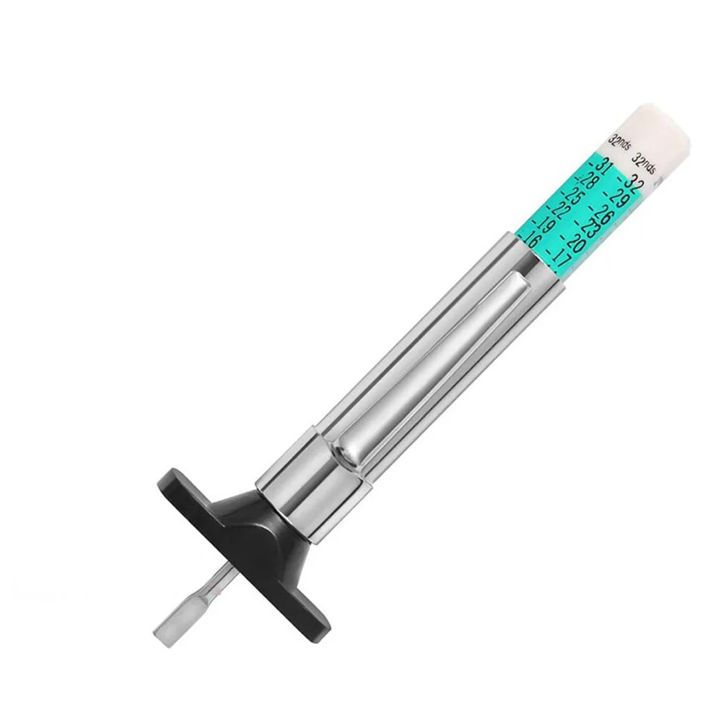 

Tire Depth Sounder Tire Tread Depth Gauge Two-Sided Smart Color Coded Tire Tread Depth Measurement Tool Tyre Wear Gauge In 32nds