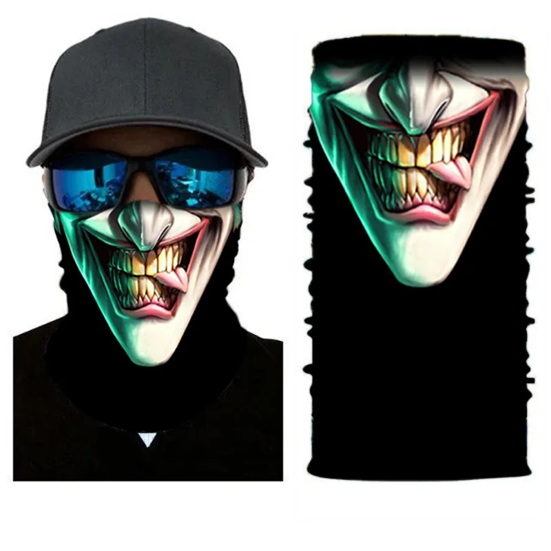 

Motorcycle Cycling bicycle Headband Scarf Neck Warmer Skull Helmet Face Mask Ski Balaclava Headband halloween Full Face Shield