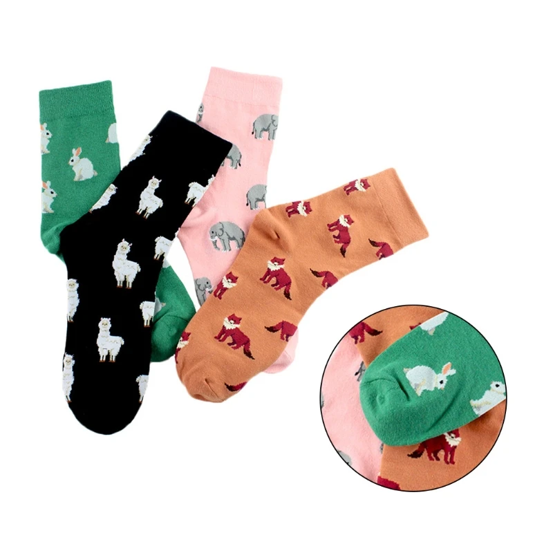 Женские Теплые повседневные хлопковые носки в Корейском стиле милые Мультяшные