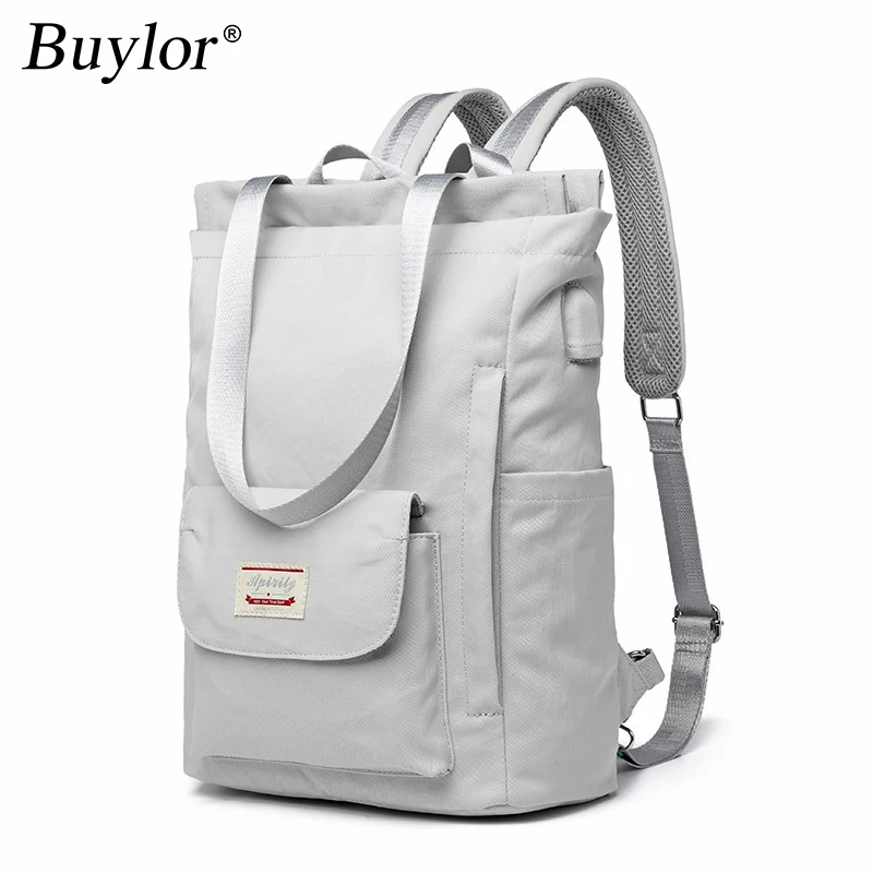 Buylor-mochila de lona Oxford para mujer, resistente al agua, elegante, para ordenador portátil, moda coreana, mochila para Universidad