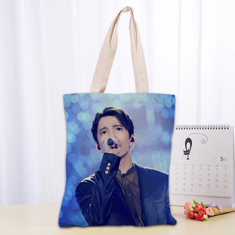Новая Холщовая Сумка-тоут Dimash модная прочная Женская Студенческая сумка из