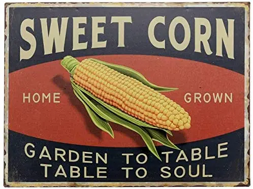

Tin Sign Retro Style Sweet Corn Old-Fashioned Metal Tin Sign Wall Decoration 8x12 es