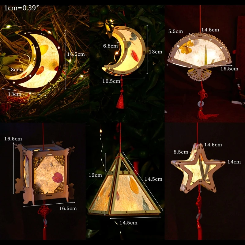 Деревянный Портативный фонарь с светильник для китайский новый год праздник