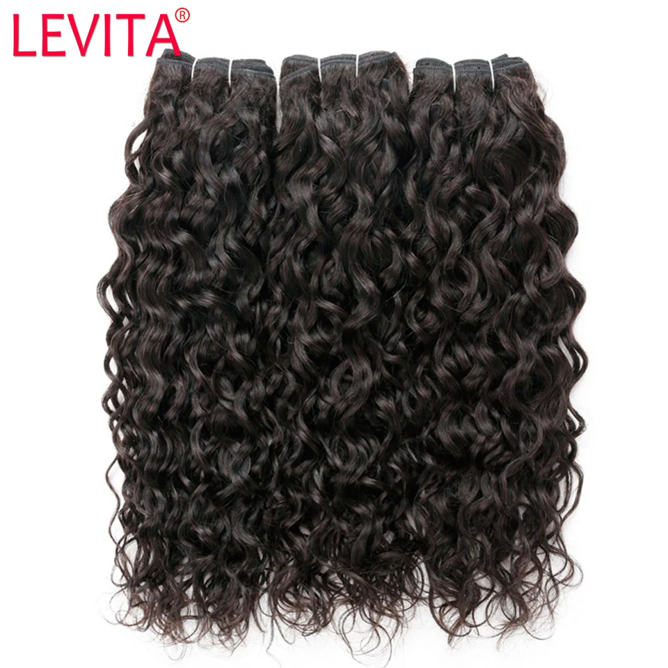Волнипряди LEVITA с застежкой бразильские пучки волос пупряди из 100% человеческих