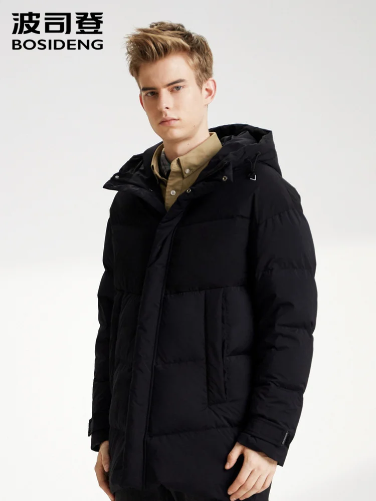 Bosideng мужской новый молодой ветрозащитный средней длины пуховик зимнее теплое