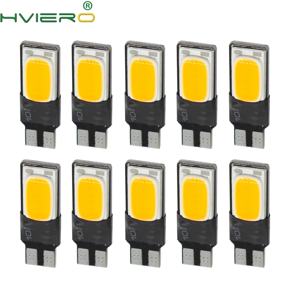 10X Белый Синий Красный авто Led 194 DC 12V COB Canbus без ошибок чтения ламп боковой маркер