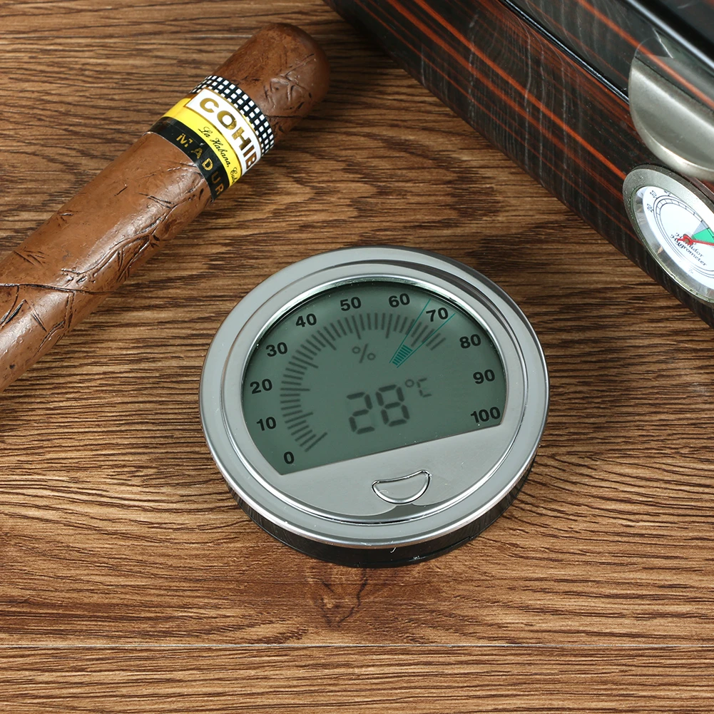 

Pocket Cigar Hygrometer Digital Temperature Professional Humidity Precision Cigar Humidor Hygrometer Portable Cigar Humidity