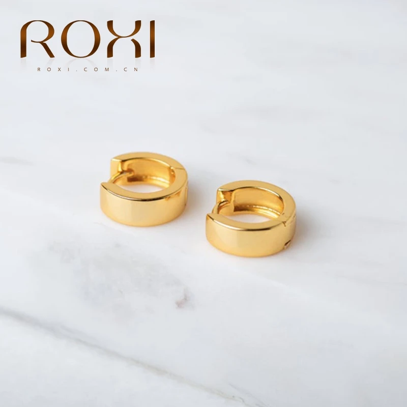 Роскошные широкие круглые серьги ROXI из стерлингового серебра 925 пробы модные