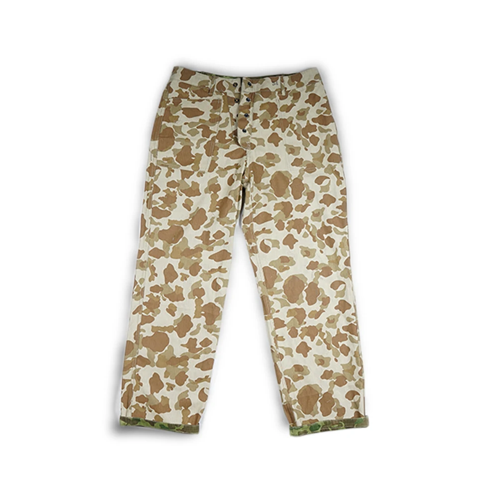 

USMC Pacific Camo Military Pants Tactical HBT Soldier Trousers Outdoor Pants Straight Retro WW2 US Army Cotton