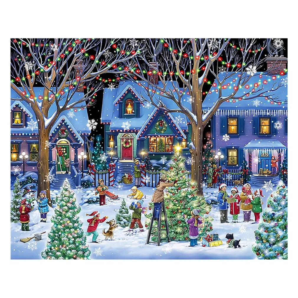 

Christmas puzzle Theme 1000 Piece Adult Children Puzzle Holiday Gift Pattern Toy educational toys jigsaw puzzles 1000 piece