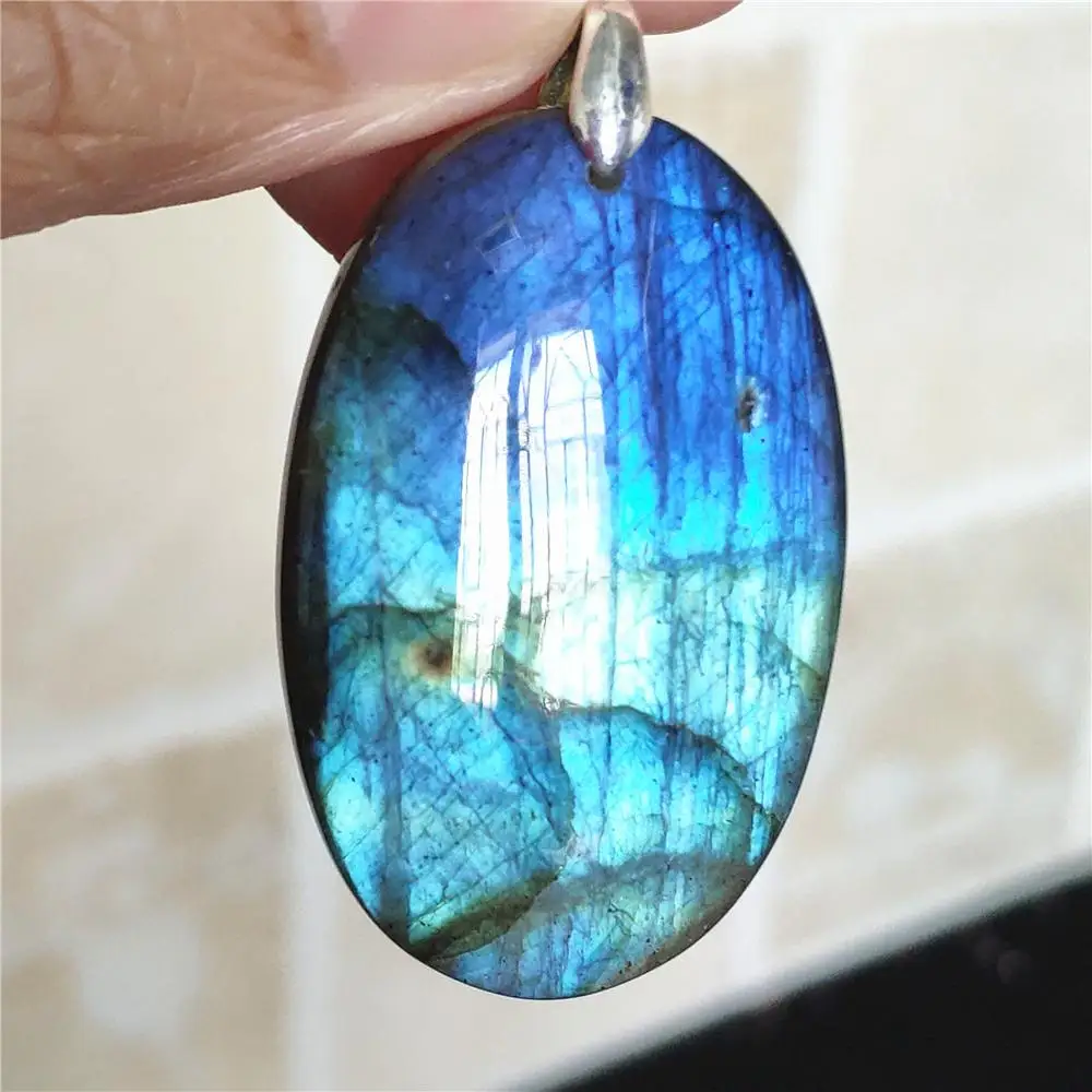 Подлинный натуральный Лабрадорит сисветильник цвета для женщин и мужчин