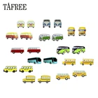 Милые серьги TAFREE с фургоном и автобусом из смолы, символы мира, школьный автобус, акриловые клипсы, эпоксидные серьги-клипсы, новые подарки для детей