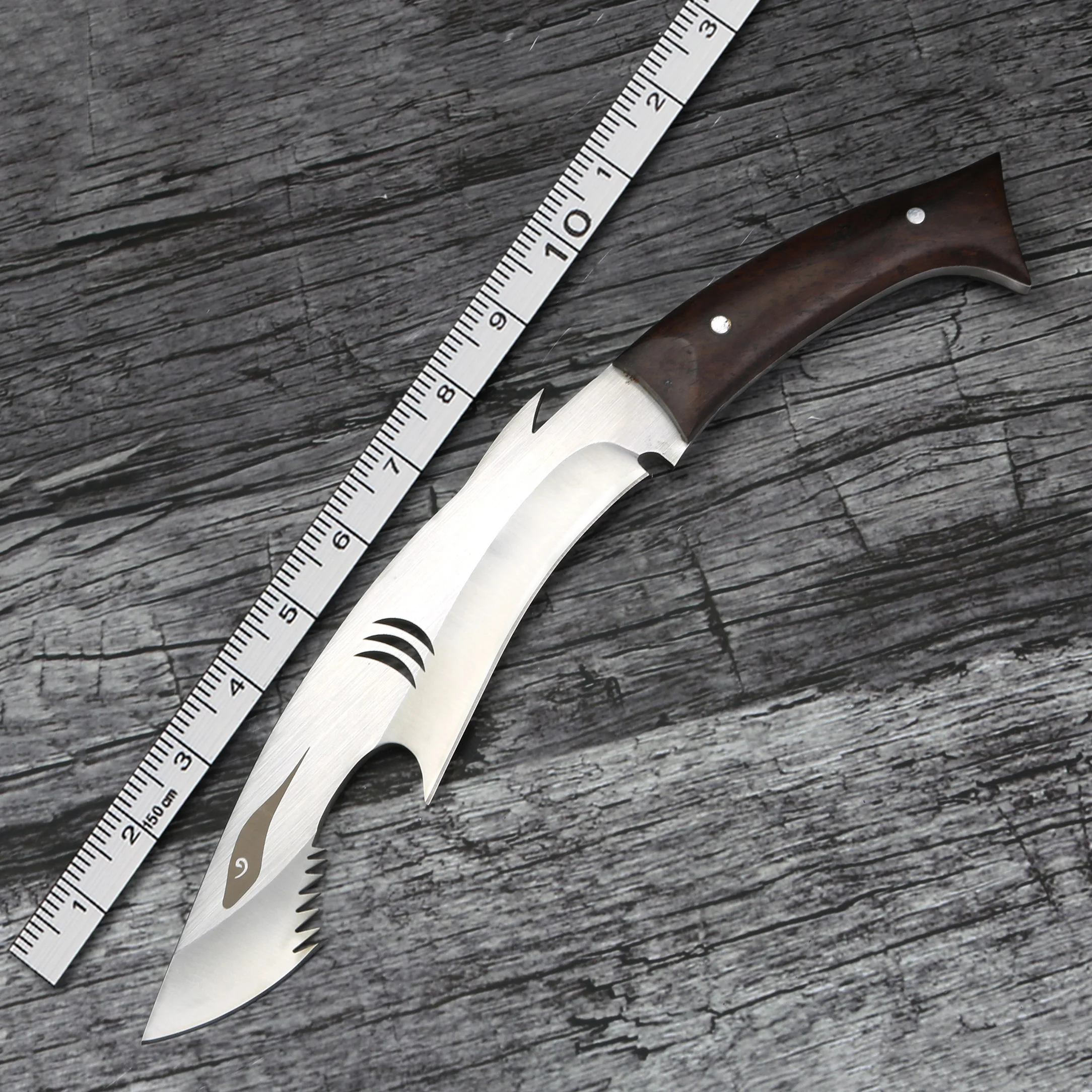 Охотничий нож тактический Клинок с фиксированным лезвием деревянной рукояткой