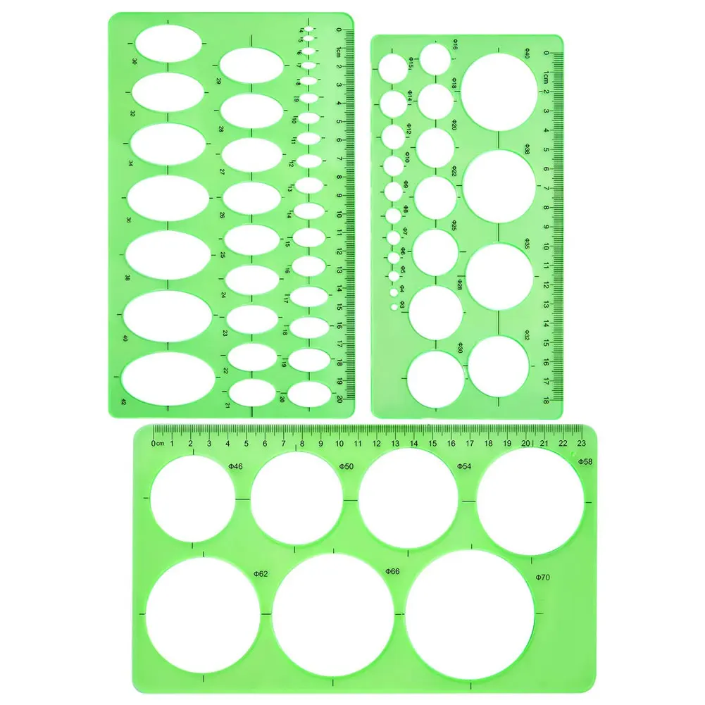 

Circle Template 3 Pcs Plastic Circle And Oval Templates Measuring Templates Rulers Digital Drawing For Building Formwork Drawing