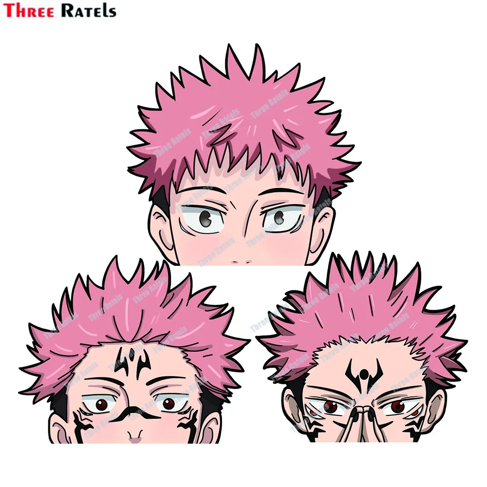 

Наклейки для мотоцикла три Ratels E179 аниме Jujitsu Kaisen Yuji для Yamaha, водостойкая пленка против царапин, наклейки