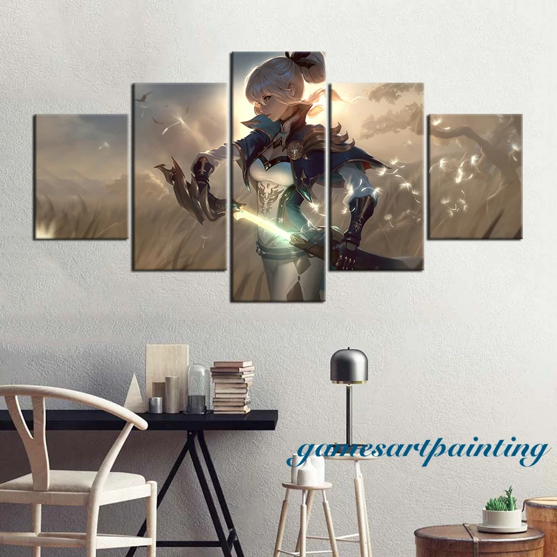 

Настенный постер Genshin Impact с абстрактным изображением компьютерной игры, картина маслом, джинсовые обои, фрески, печать на холсте, настенные ...