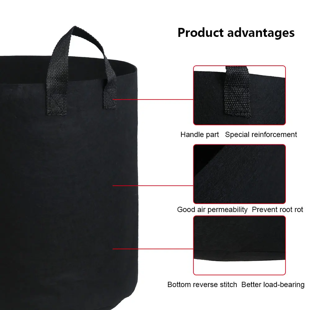 5 шт мешки для растений 5/7 галлонов Цветочные выращивания горшок садовые