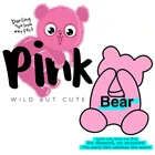 Термопечать с изображением розового медведя, термонаклейки, нашивки для одежды, сделай сам, футболка, стикеры для глажки, моющиеся аппликации сделай сам