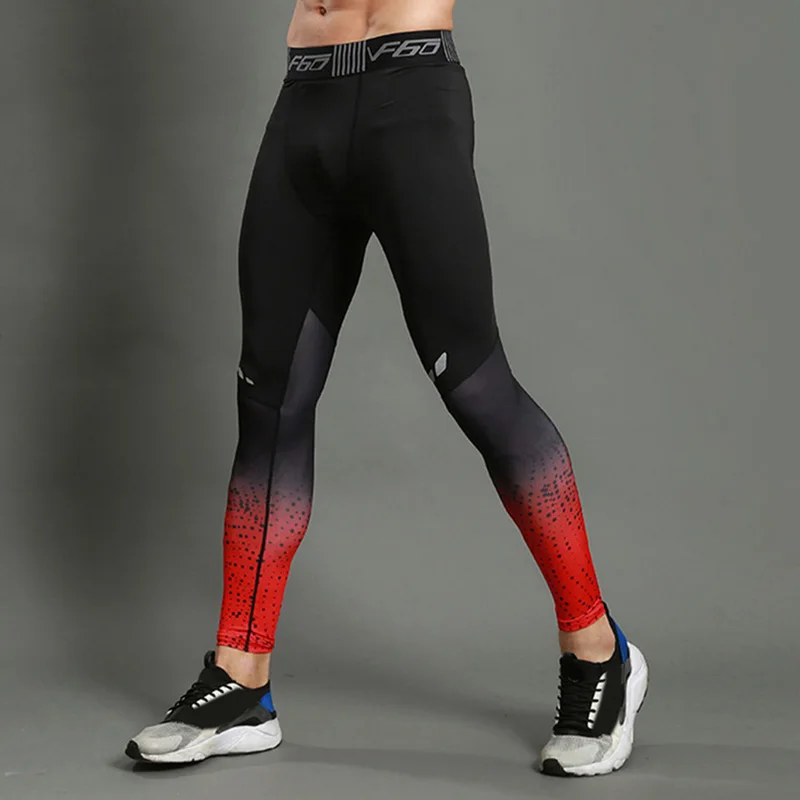 Мужские обтягивающие спортивные штаны брюки для фитнеса дышащие бодибилдинга