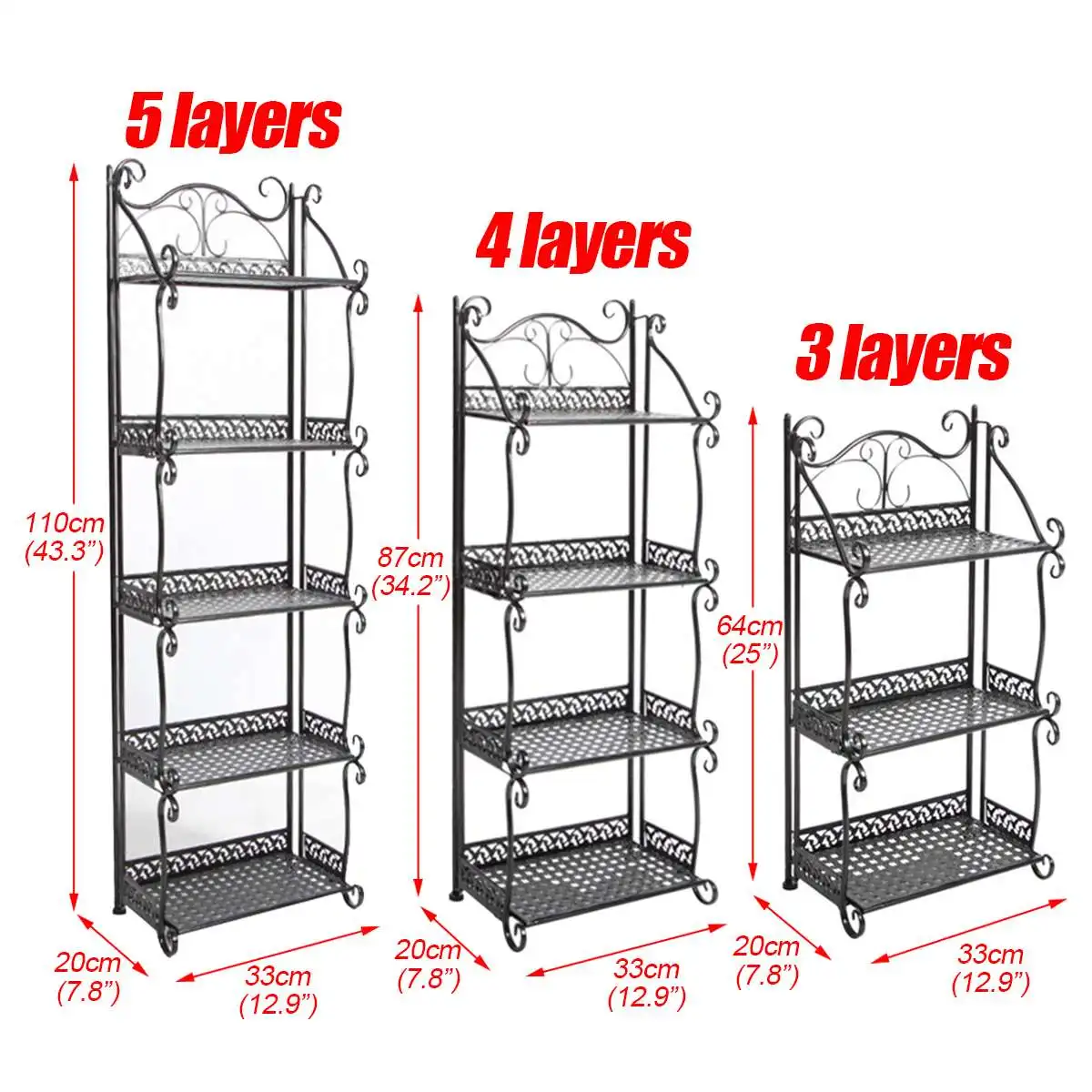 

Multifunction Stackable Kitchen Shelf Organizer Shelves for Spices Metal 3/4/5 Tiers Rose Gold Storage Rack for Kitchen Bathroom