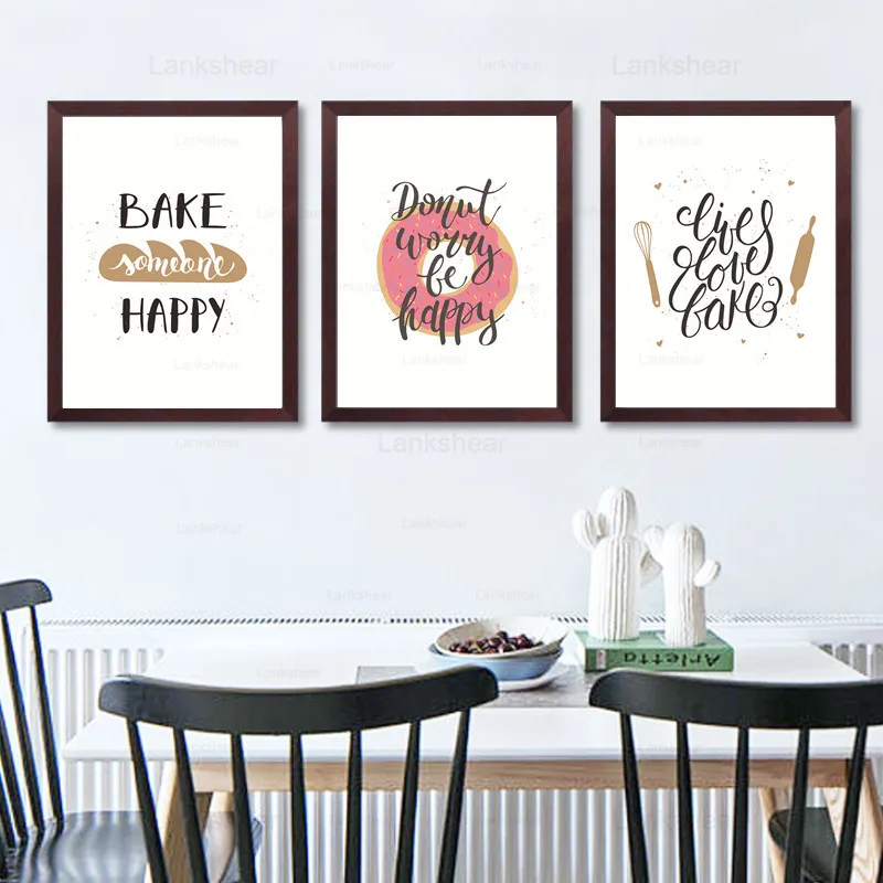 Мультяшная абстрактная кухонная посуда Художественная Картина на холсте принты