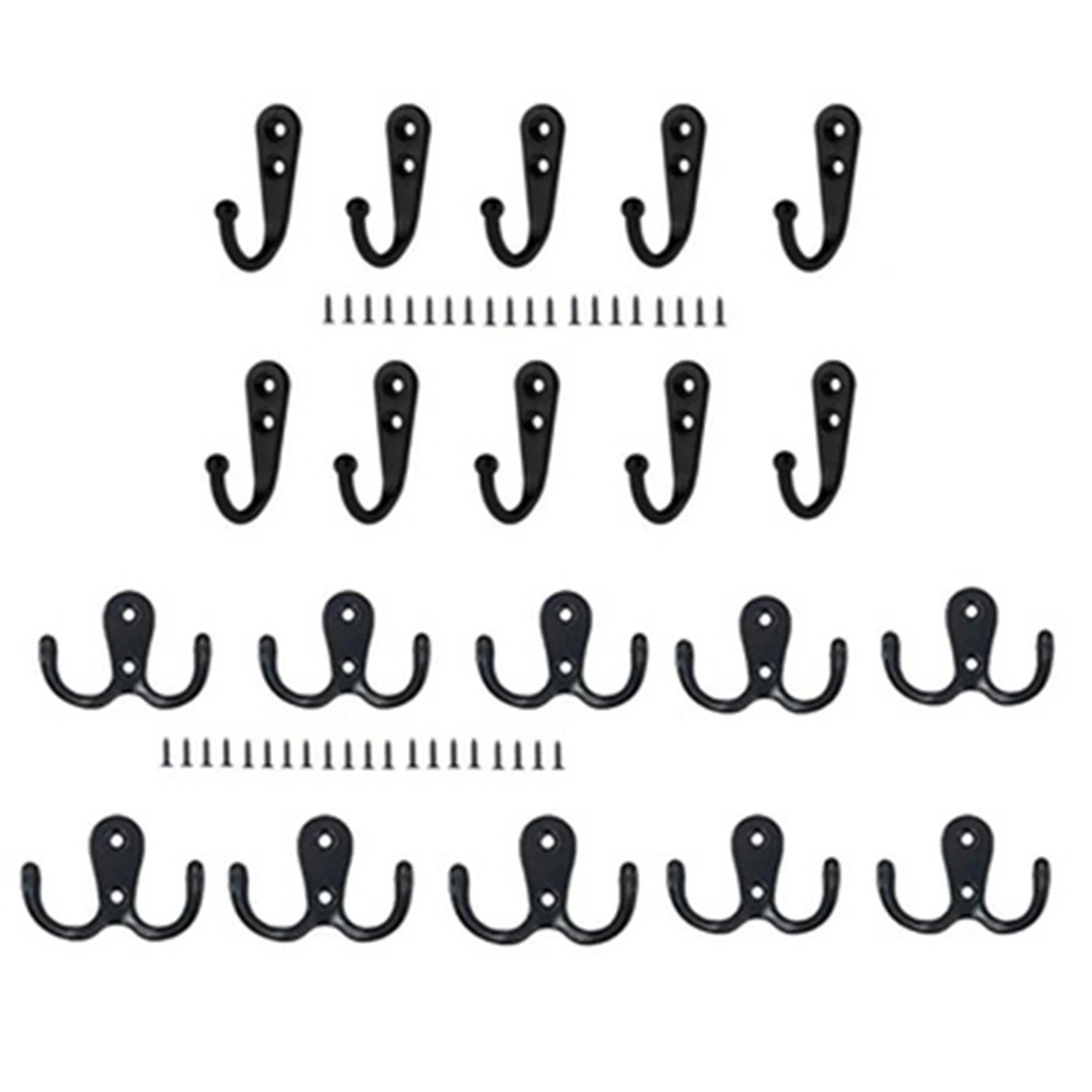 

Metal Wall Hook Multifunctional Heavy Duty Hooks Black Storage Holder for Bathroom Bedroom Kitchen K888
