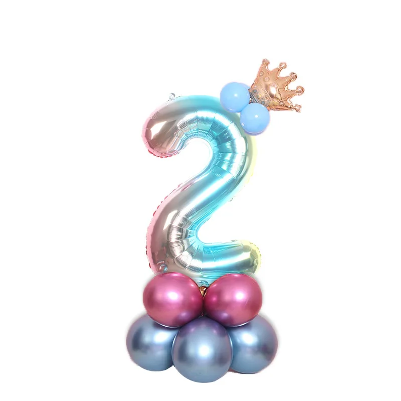 17 шт./компл. 32 дюйма цифры фольги Воздушные шары воздушные Дети День рождения